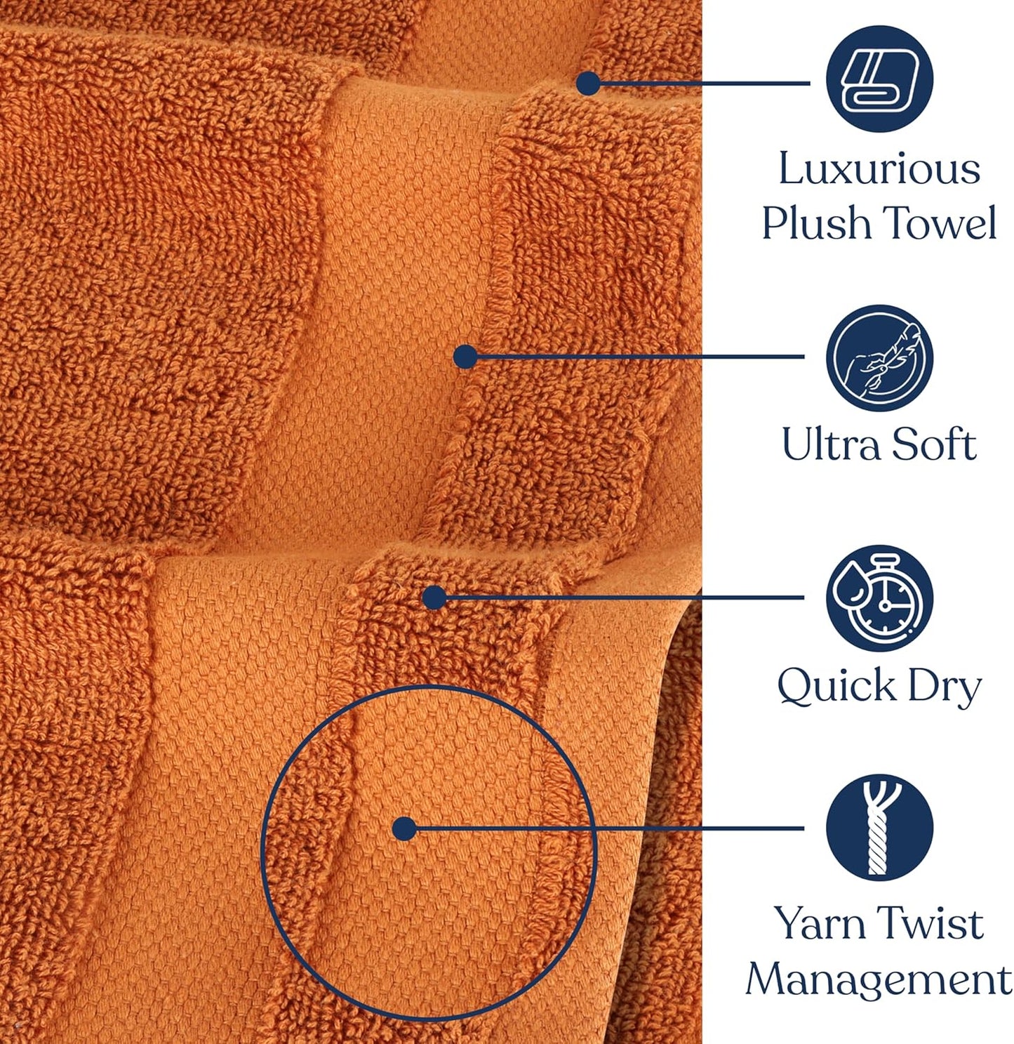 Delara Organic Cotton Luxuriously Plush Bath Towel 33 Piece Set|GOTS & Oeko-TEX Certified|Premium Hotel Quality Towels|Feather Touch Technology|650 GSM Long Staple|Soft, Quick Dry & Ultra-Absorbent