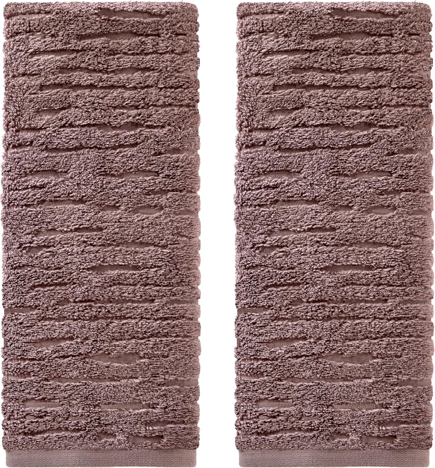 SKL Home CloudSoft Cotton Luxury 2-Piece Hand Towel Set, Soft Plum