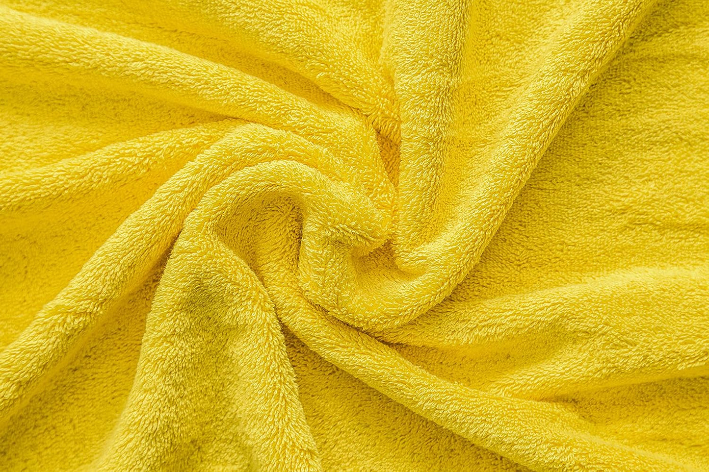 American Veteran Towel, 100% Cotton Turkish 6 Piece Towel Set, Luxury Towels Set of 6 for Bathroom Essentials, 2 Bath Towels 2 Hand Towels 2 Washcloths, Yellow