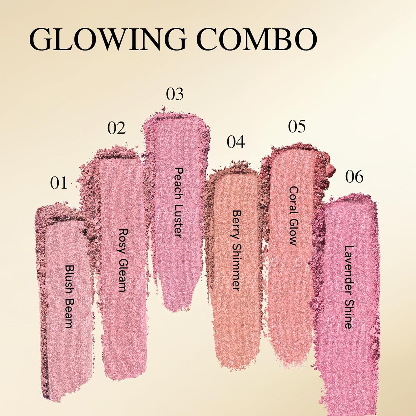 Luminous Blush Powder-Multi-Use Formula, Ultra-Fine & Smooth, Longer-Lasting Wear with Natural Luminous Glow (01#)