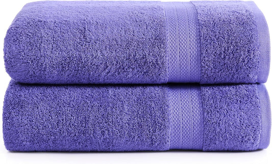 LANE LINEN 100% Cotton 2 Pack Bath Sheets (35"x66") - Ring Spun, Extra Large Cotton Bath Towels Set - Quick Dry, Soft & Absorbent Oversized Towel Set - Remains Soft After Multiple Washes - Blue Irish