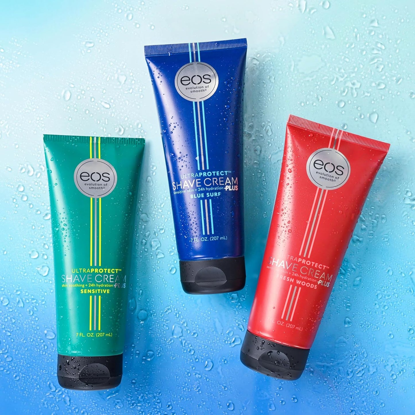 eos UltraProtect™ Men’s Shave Cream- Fresh Woods, 24-Hour Hydration, Non-Foaming Formula, 7 fl oz