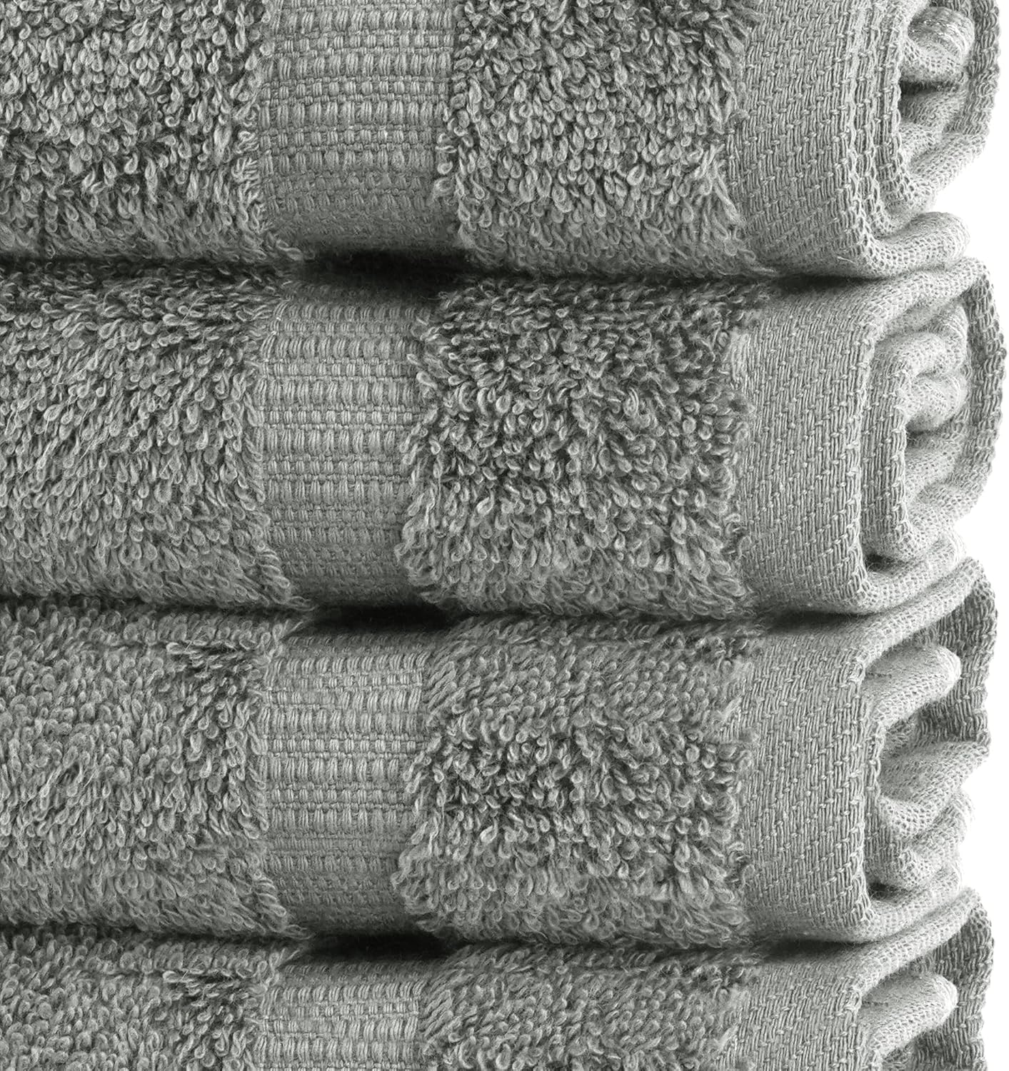 Chakir Turkish Linens | Hotel & Spa Quality 100% Cotton Premium Turkish Towels | Soft & Absorbent (4-Piece Washcloths, Gray)
