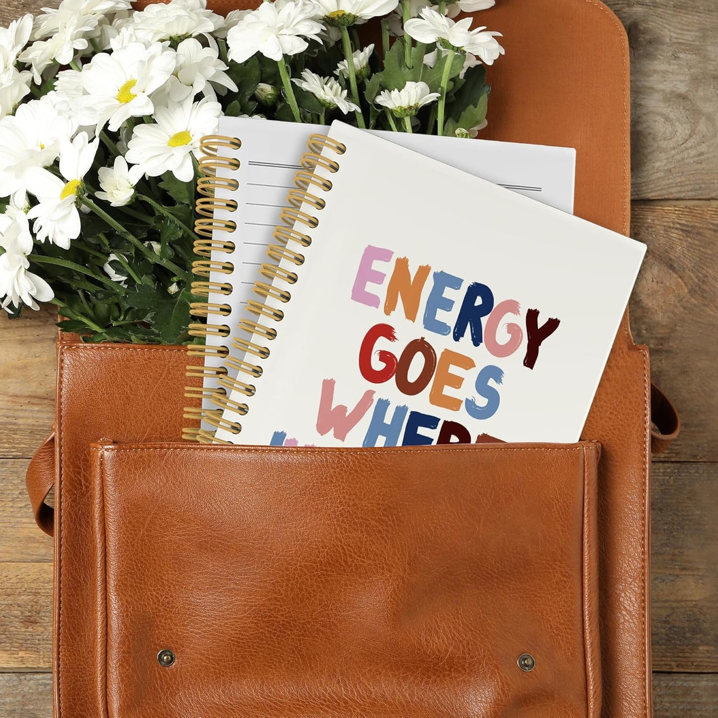 Inspirational Notebook, Trendy Colorful Aesthetic Positive Positivity Office School Supplies Journal Notebooks, Inspirational Gifts for Women, Motivational Hardcover Spiral Notebook 5.5x8.3 Inch