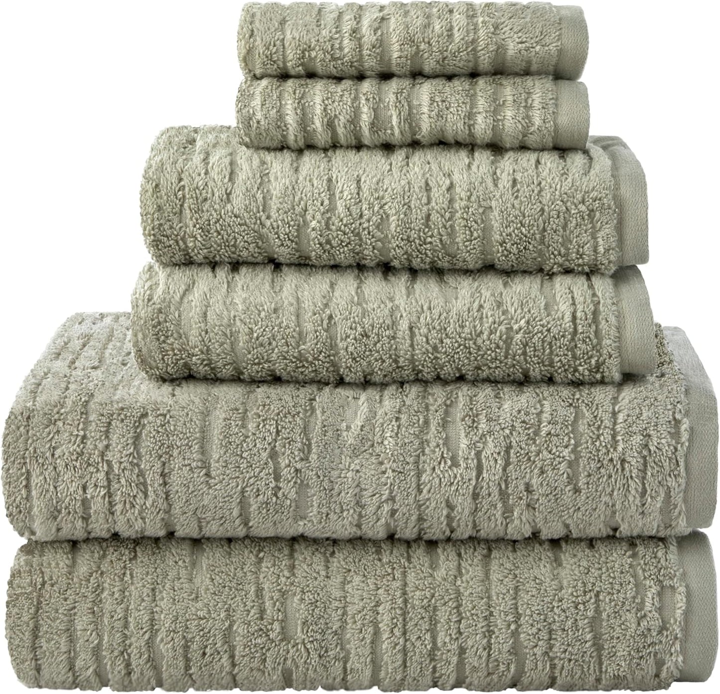 SKL Home CloudSoft Cotton Luxury 2-Piece Hand Towel Set, Sage
