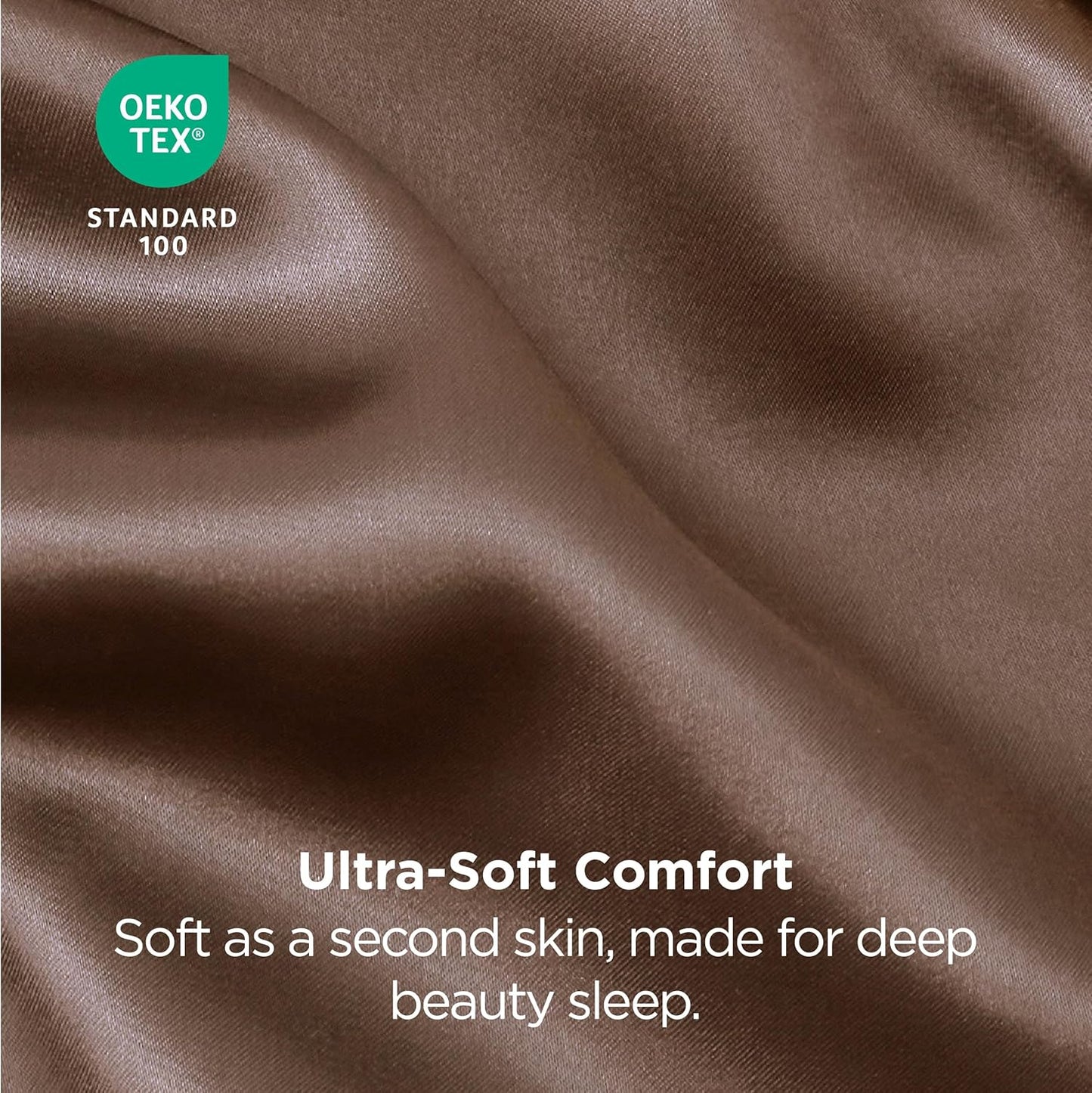 Bedsure Satin Pillowcase 2 Pack Similar to Silk Pillow Cases Standard Size, Pillow Case for Sleeping Women with Envelope Closure, Gifts for Women Men, Beaver Fur, 20x26 Inches, 2pcs