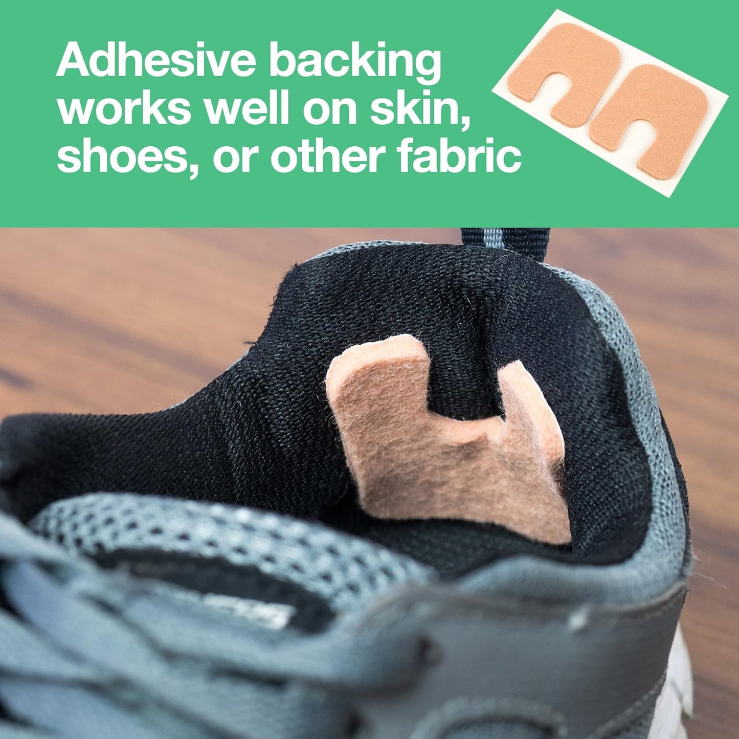 ZenToes U-Shaped Felt Callus Pads | Protect Calluses from Rubbing on Shoes | Reduce Foot and Heel Pain | Pack of 24 | 1/8” Self-Stick Pedi Cushions