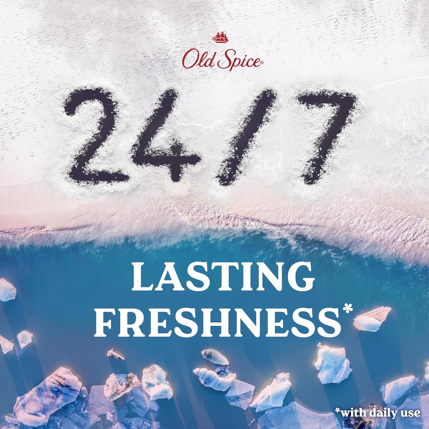 Old Spice GentleMan's Aluminum Free Dry Feel Deodorant for Men, 24/7 Lasting Freshness, Gentle on Skin with Skin Conditioners, Himalayan Sea Salt + Glacier Water Scent, 3.0 oz (Pack of 3)