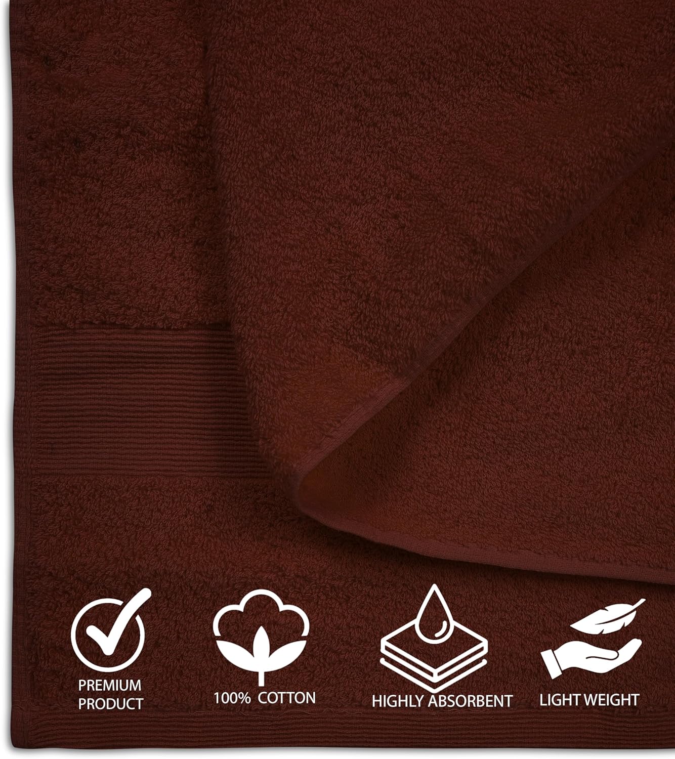 100% Cotton Luxury Bath Sheets - Pack of 2 (35" x 70") | Super Soft, Quick-Dry & Highly Absorbent Towels for Bathroom, Home, Spa & Gym (Dark Brown)
