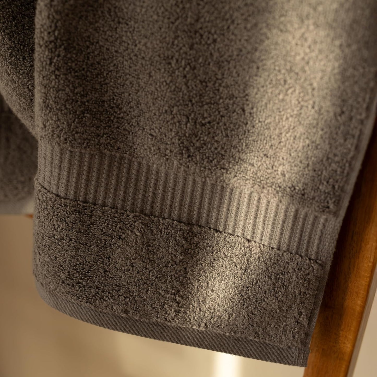 SALBAKOS 100% Turkish Cotton Bath Towel Set of 4 27x54 inch | Heirloom Quality | Hotel & Spa Collection | Ultra Soft, Super Absorbent, Long Lasting Bath Towels | Made in Turkey (Gray, 4 Bath Towels)