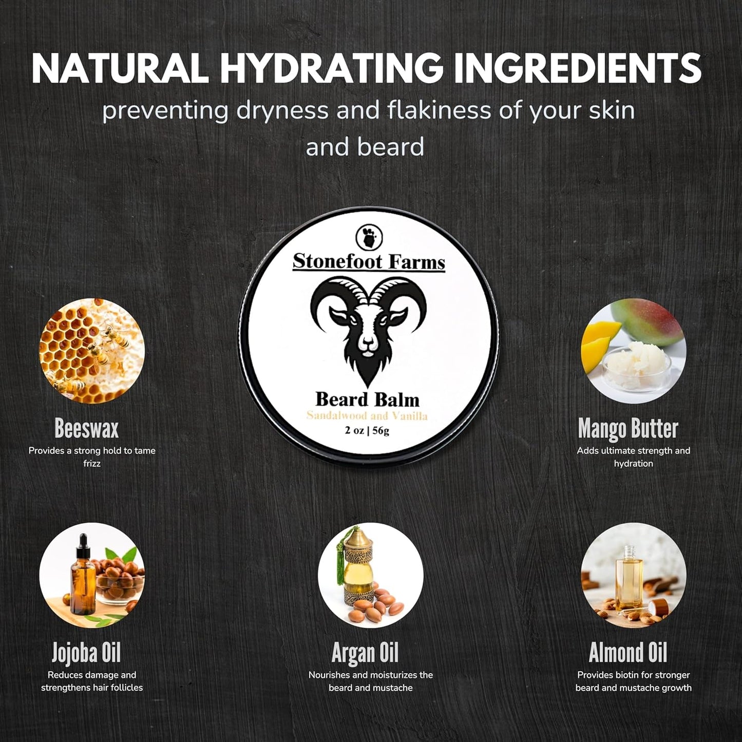 Beard Balm - Cedarwood and Sage - Beard Wax with Natural Oils & Butters - Leave in Conditioner and Beard Straightener for Men - Softens & Nourishes Beard and Mustache, Reduces Frizz, Shapes Beard - Made in USA