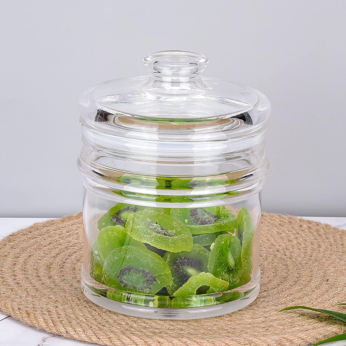 35 oz Reinforced Small Acrylic Storage Jar, Airtight Lid Cookie Jar | Suitable for Cookies, Dried Fruits, Nuts, Herbs,Cereals,etc