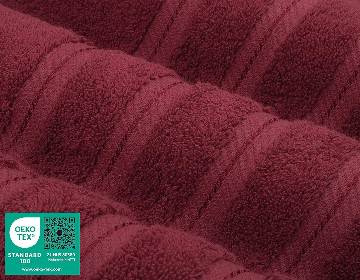 American Soft Linen Luxury Hand Towels for Bathroom, 600 GSM 100% Cotton Turkish 4 Piece Hand Towel Set, 600 GSM Hand Face Towels for Kitchen, Bordeaux Red Hand Towels