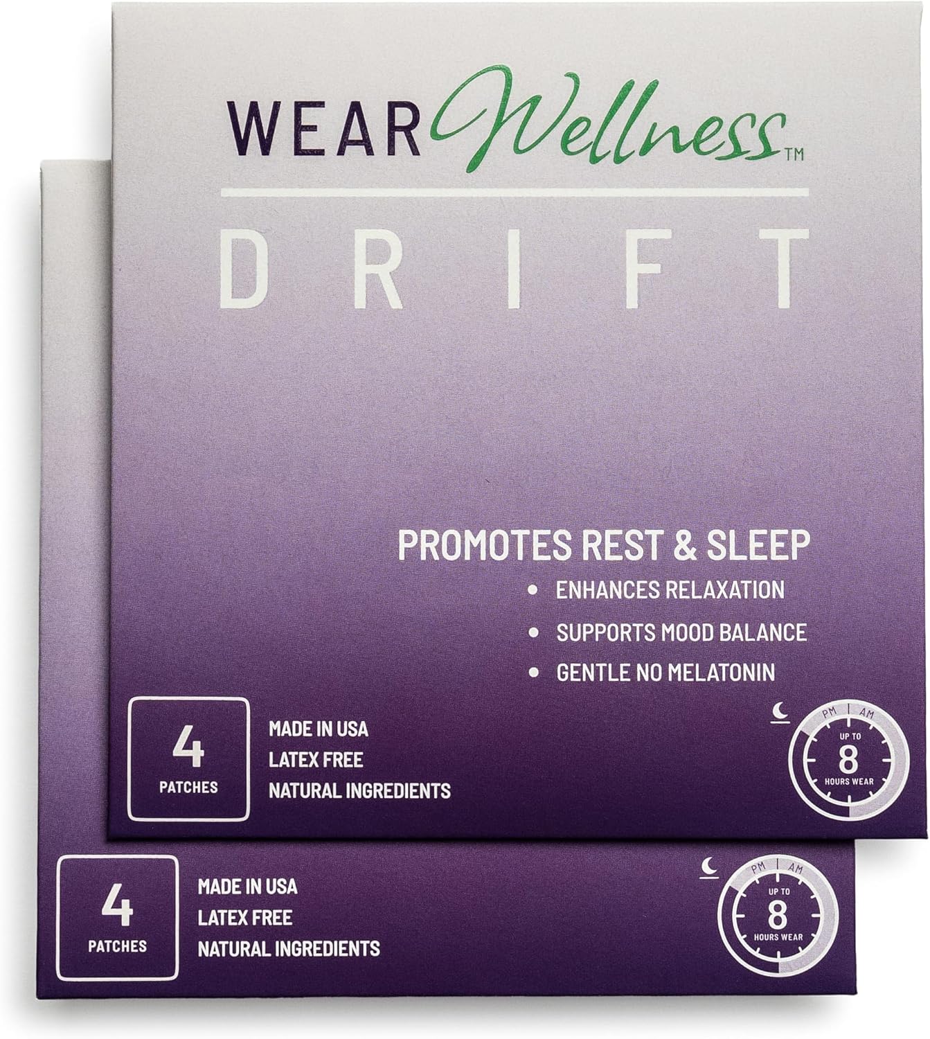 Drift Film Patches - Topical Sleep Patches for Rest & Relaxation - Patch with Valerian, GABA, and Lavender - Deep Natural Sleep - Long-Lasting Effect - 8 Pack