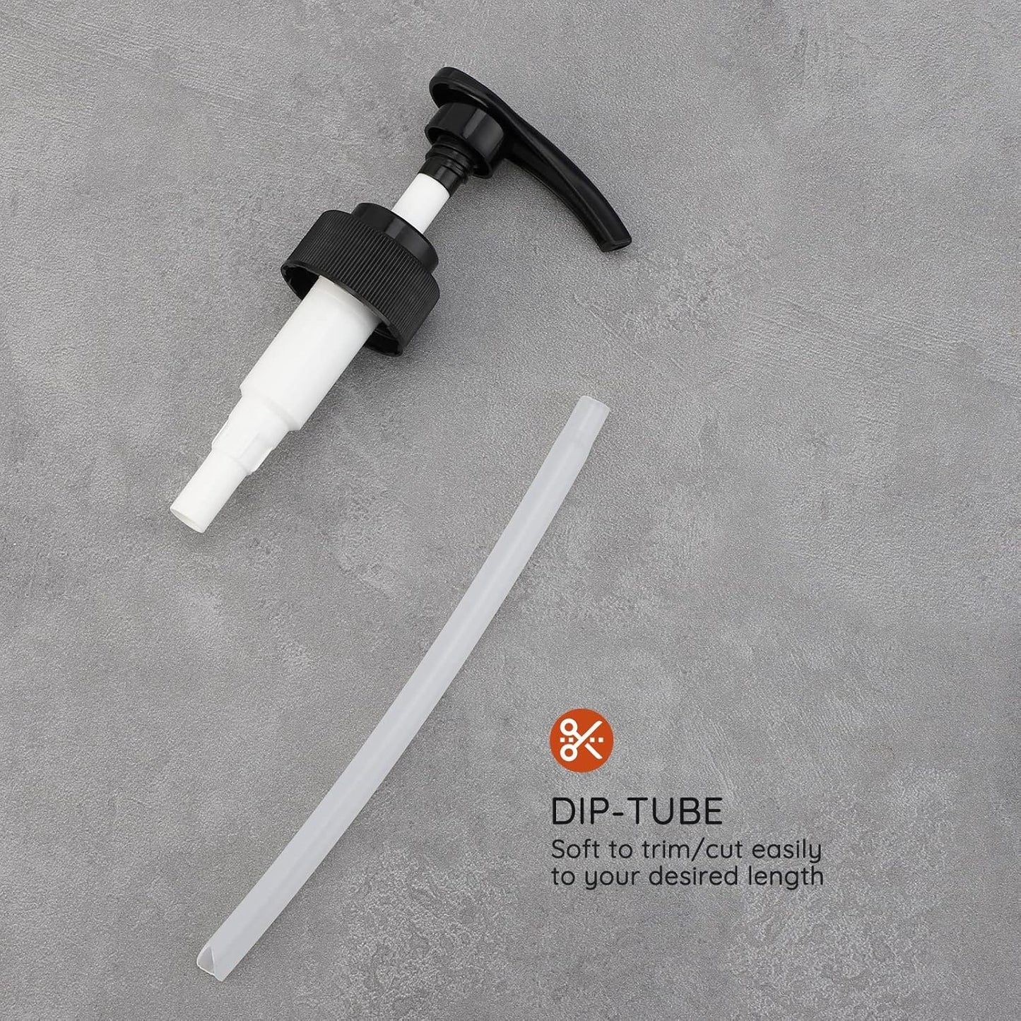 Segbeauty Lotion Dispenser Pump Head, 3 Pack Shower Bottle Pump Replacement, Plastic Tube Pump Top Set Fits Bottle Neck 1.2in Shampoo and Conditioner Dispenser Bathroom Kitchen