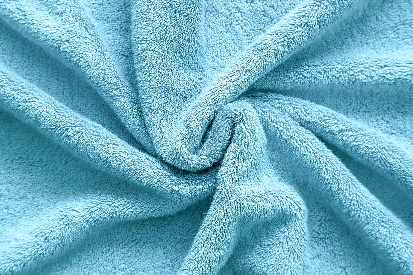 American Veteran Towel, 100% Cotton Turkish Bath Towels for Bathroom 4 Pack, 27x54 Extra Large Premium Soft Drying Bathroom Towels, Sky Blue