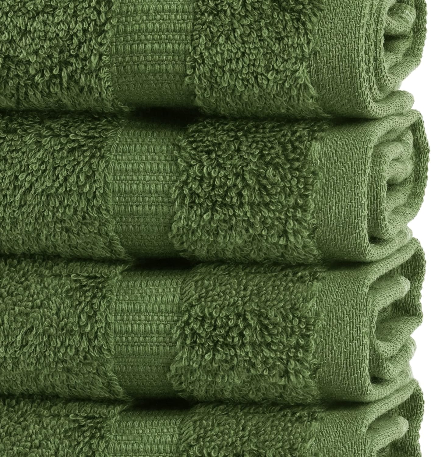 Chakir Turkish Linens | Hotel & Spa Quality 100% Cotton Premium Turkish Towels | Soft & Absorbent (4-Piece Washcloths, Moss)
