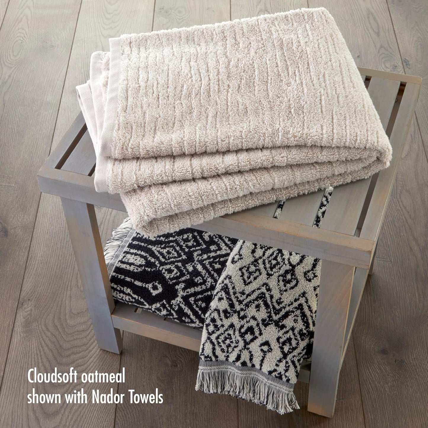 SKL Home CloudSoft Cotton Luxury 6-Piece Towel Set, Oatmeal