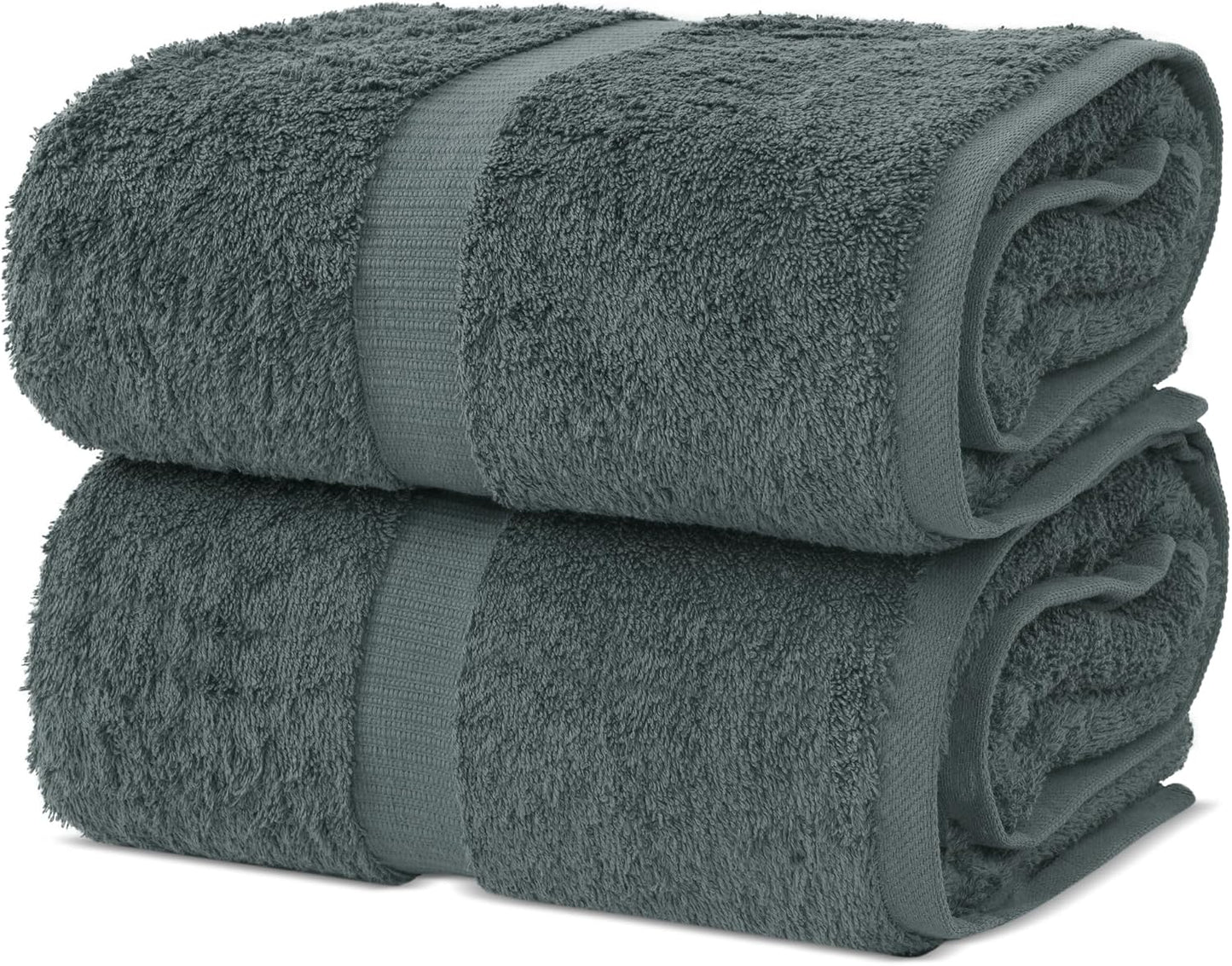Chakir Turkish Linens, 100% Cotton Premium Quality Turkish Bath Sheets (35''x70'' Large Bath Sheet Towels - Dark Gray)