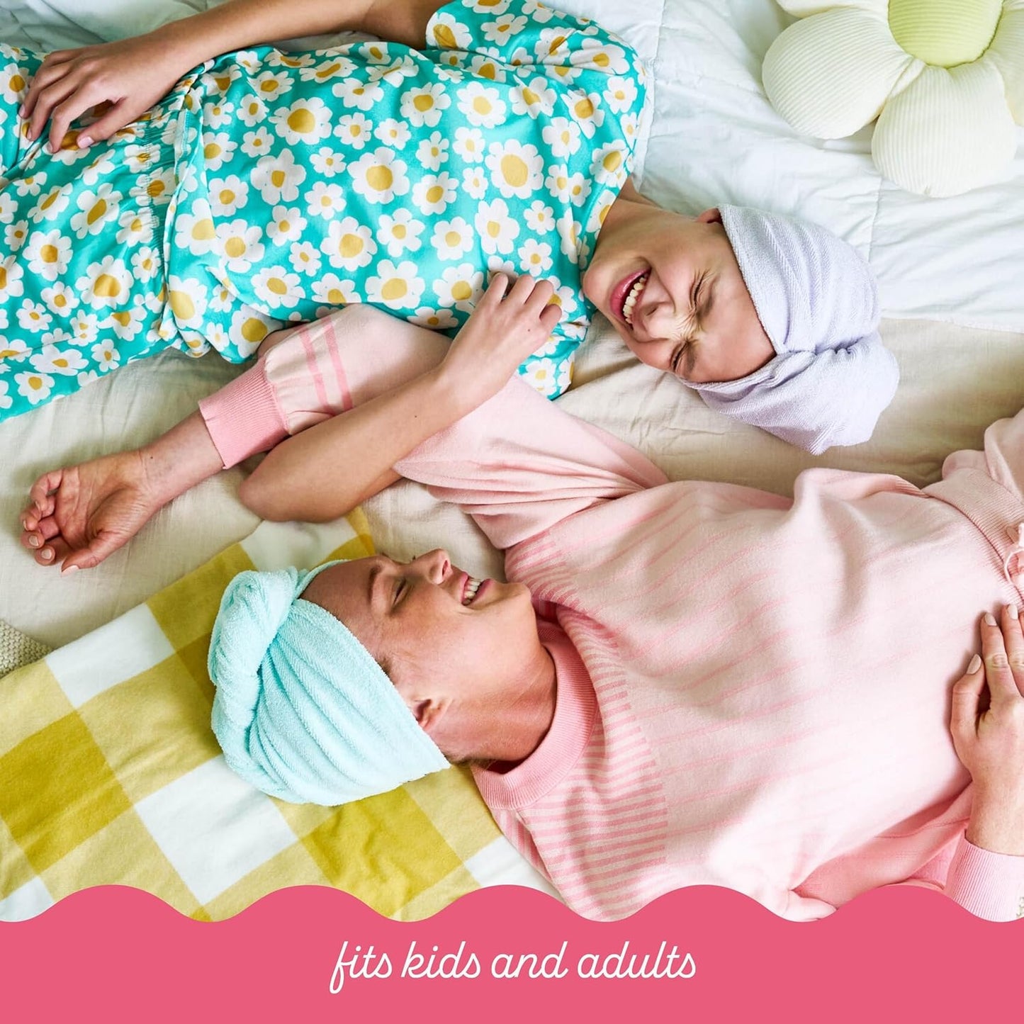 Turbie Twist 4-Pack Microfiber Hair Towel for Beauty, Travel, Gifting - Hair Wrap Turban for Straight, Wavy & Curly Hair - Premium Personal Care - Pink, Purple, Blue & Aqua