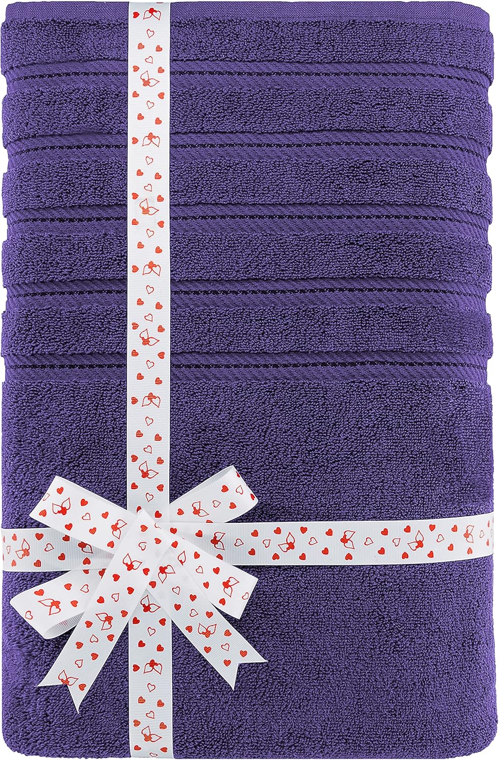American Soft Linen 35x70 Jumbo Large Bath Towels, 600 GSM 100% Cotton Turkish Bath Sheet, Oversized Luxury Bath Towels for Bathroom Beach and Pool, Purple