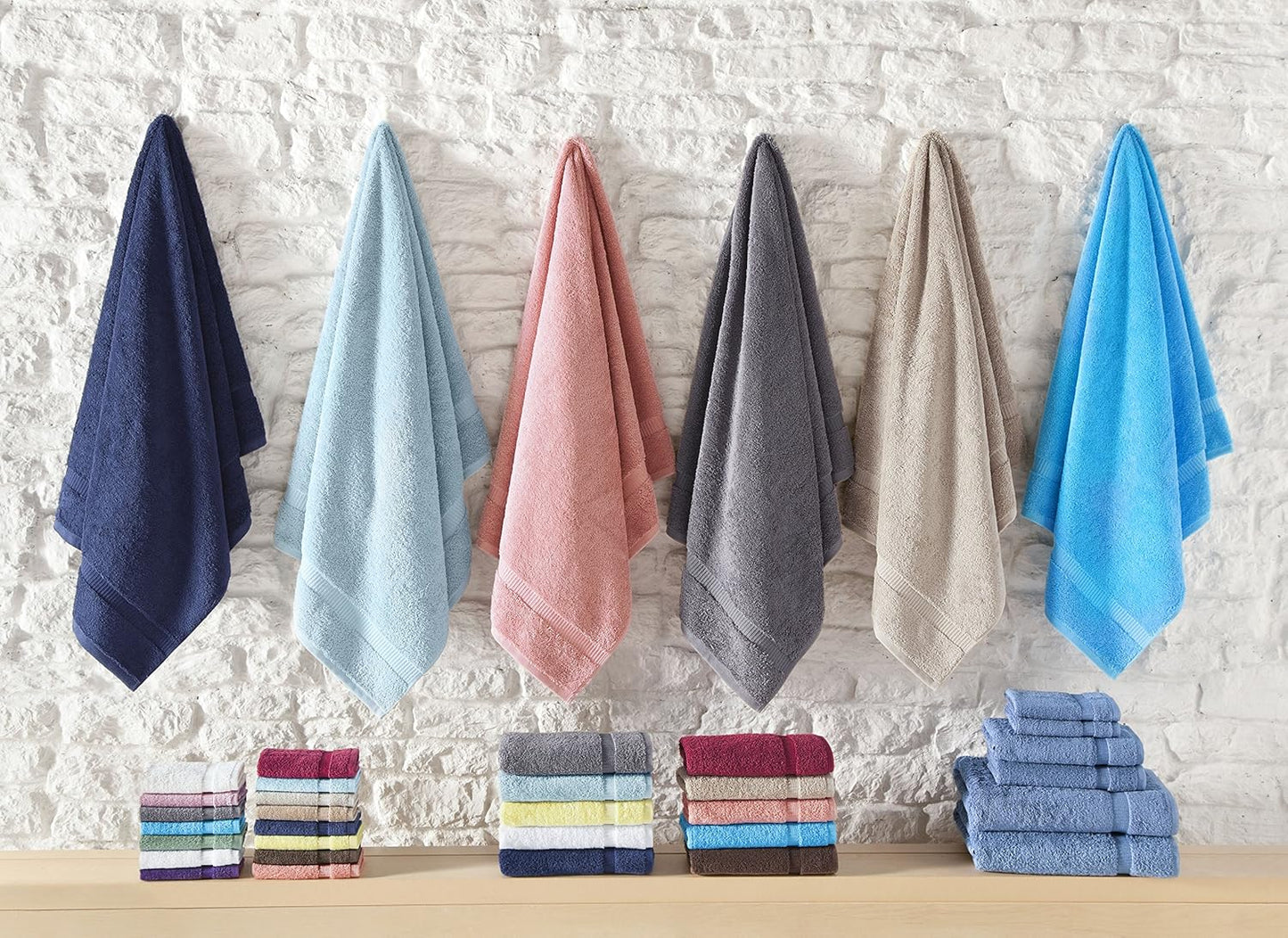 SALBAKOS 100% Turkish Cotton 6-Piece Towel Set | Heirloom Quality Hotel & Spa Collection | Soft, Super Absorbent 2 Washcloth, 2 Hand, 2 Bath Towel Sets | Made in Turkey (Yellow, 6 Piece Towel Set)