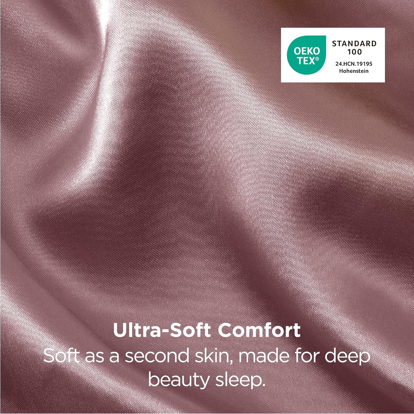 Bedsure King Size Satin Pillowcase Set of 2 - Nostalgia Rose Silky Pillow Cases for Hair and Skin with Envelope Closure, Similar to Silk Pillow Cases, Gifts for Women Men, 20x36 Inches, 2pcs