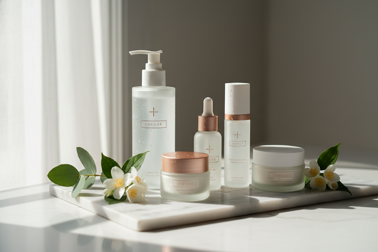 Cleansers, moisturizers, serums, and masks for radiant skin (make it real photo)